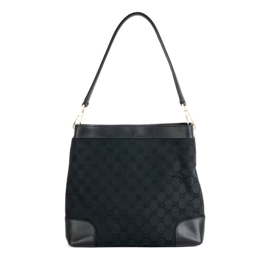 Gucci GG Canvas Black Shoulder Bag - St. Luxe
