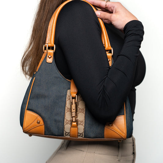 Gucci Jackie Blue Denim Canvas - St. Luxe