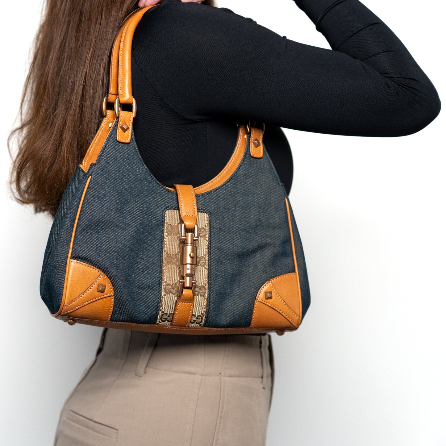 Gucci Jackie Blue Denim Canvas - St. Luxe