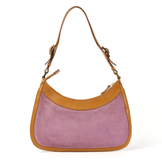 Gucci - Jackie Pink Suede Shoulder Bag - St. Luxe