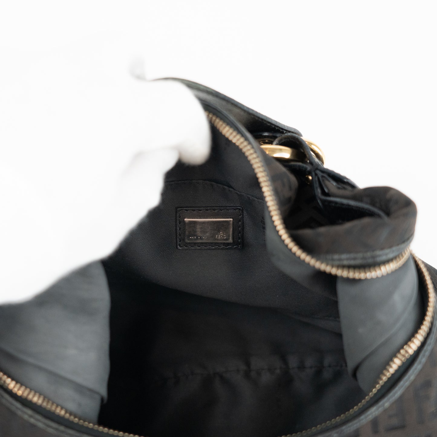 Fendi Zucchino Hobo Shoulder Bag