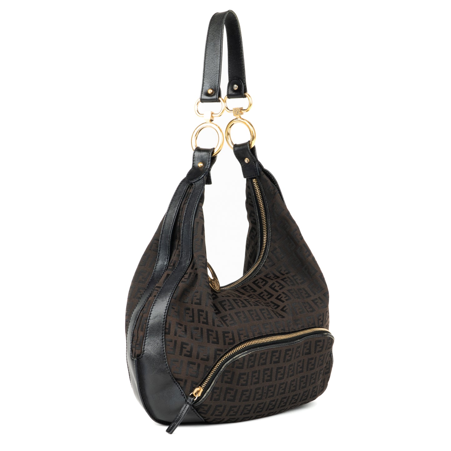 Fendi Zucchino Hobo Shoulder Bag