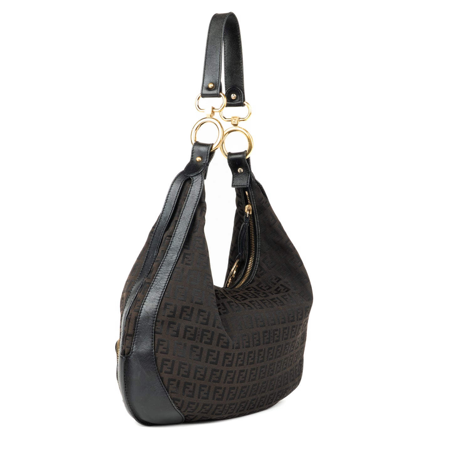Fendi Zucchino Hobo Shoulder Bag
