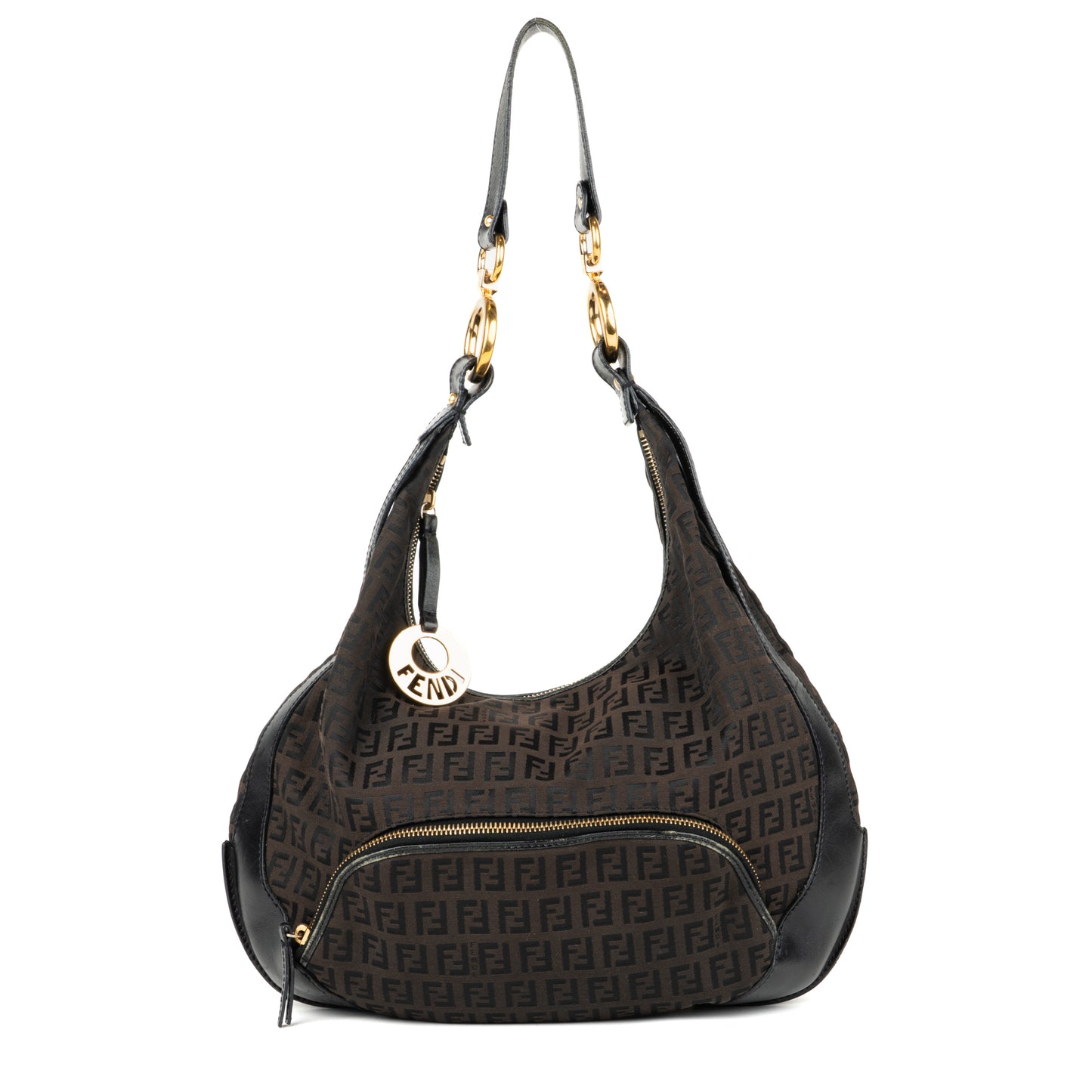 Fendi Zucchino Hobo Shoulder Bag