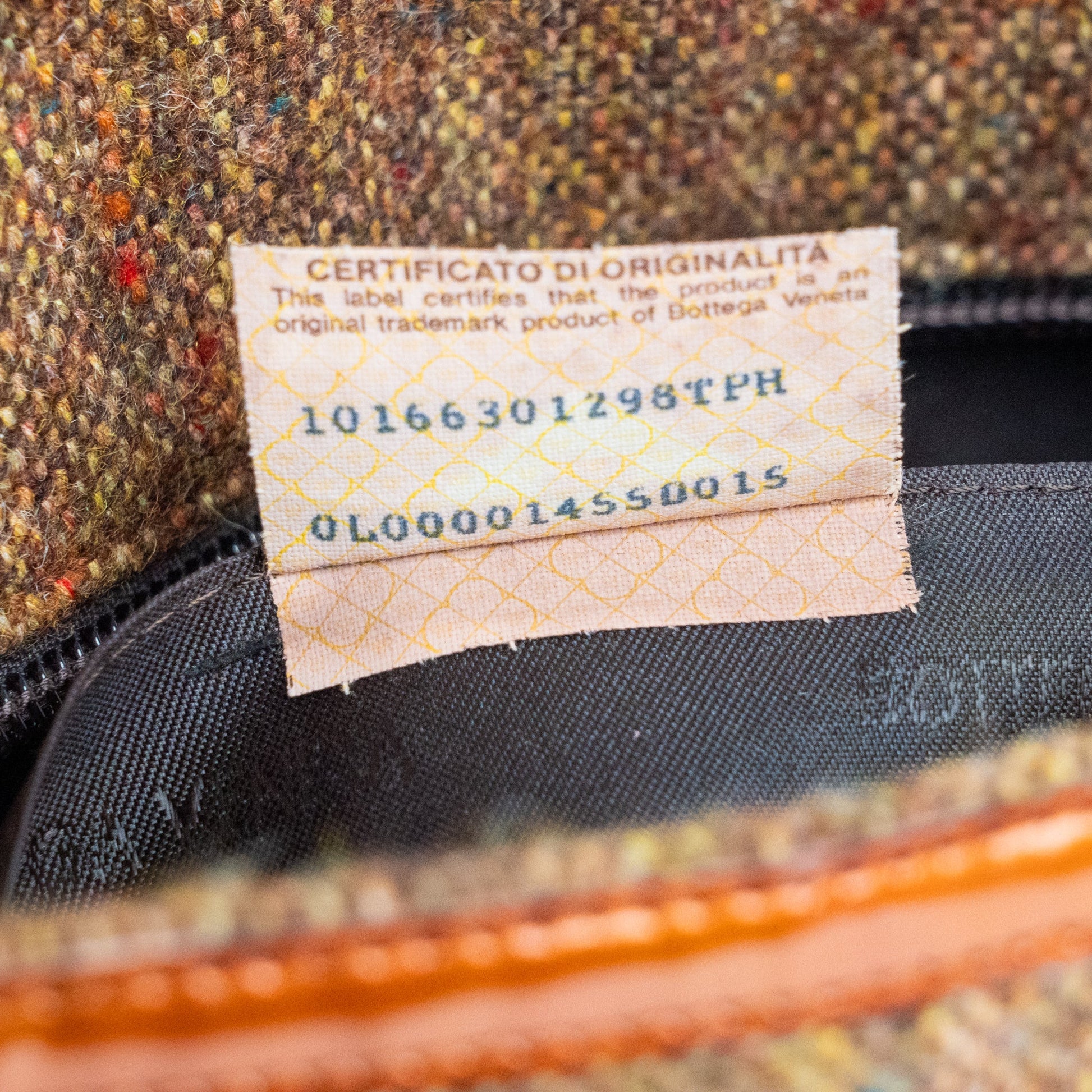 Bottega Veneta Vintage Tweed and Leather Shoulder Bag - St. Luxe