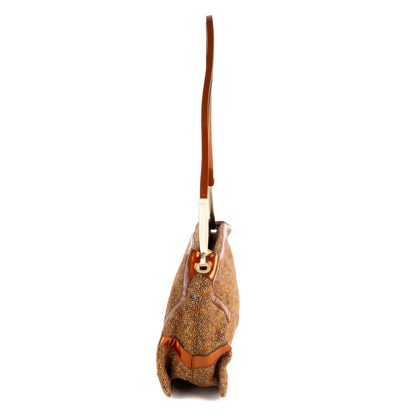Bottega Veneta Vintage Tweed and Leather Shoulder Bag - St. Luxe