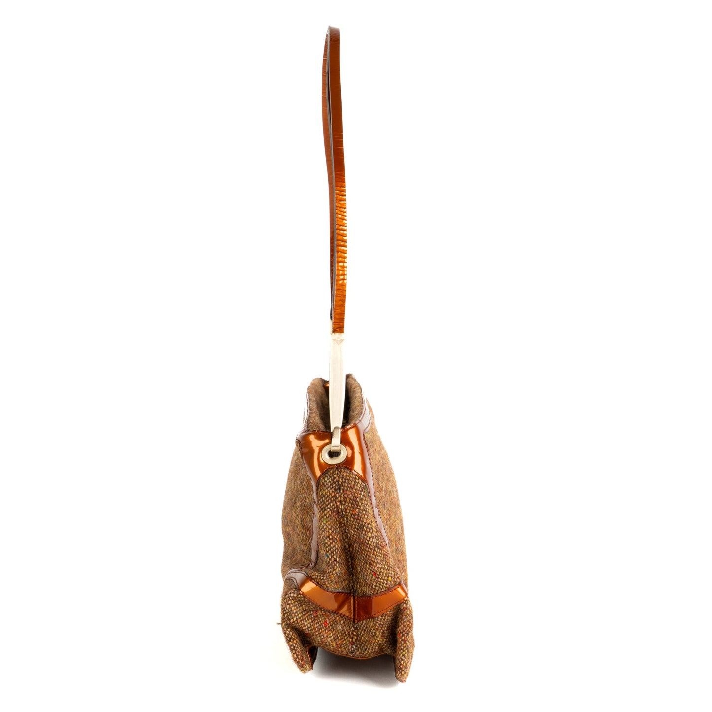 Bottega Veneta Vintage Tweed and Leather Shoulder Bag - St. Luxe