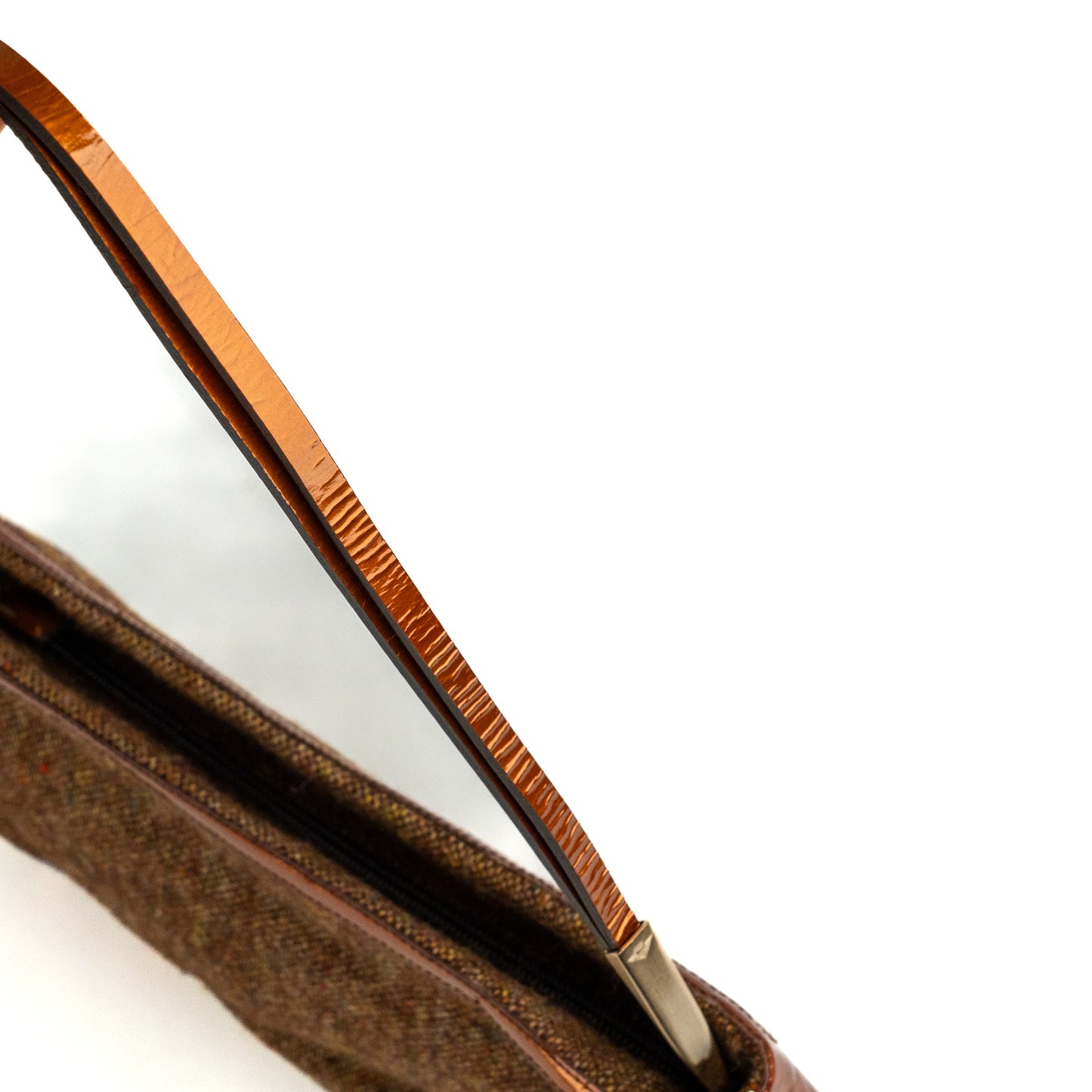 Bottega Veneta Vintage Tweed and Leather Shoulder Bag - St. Luxe