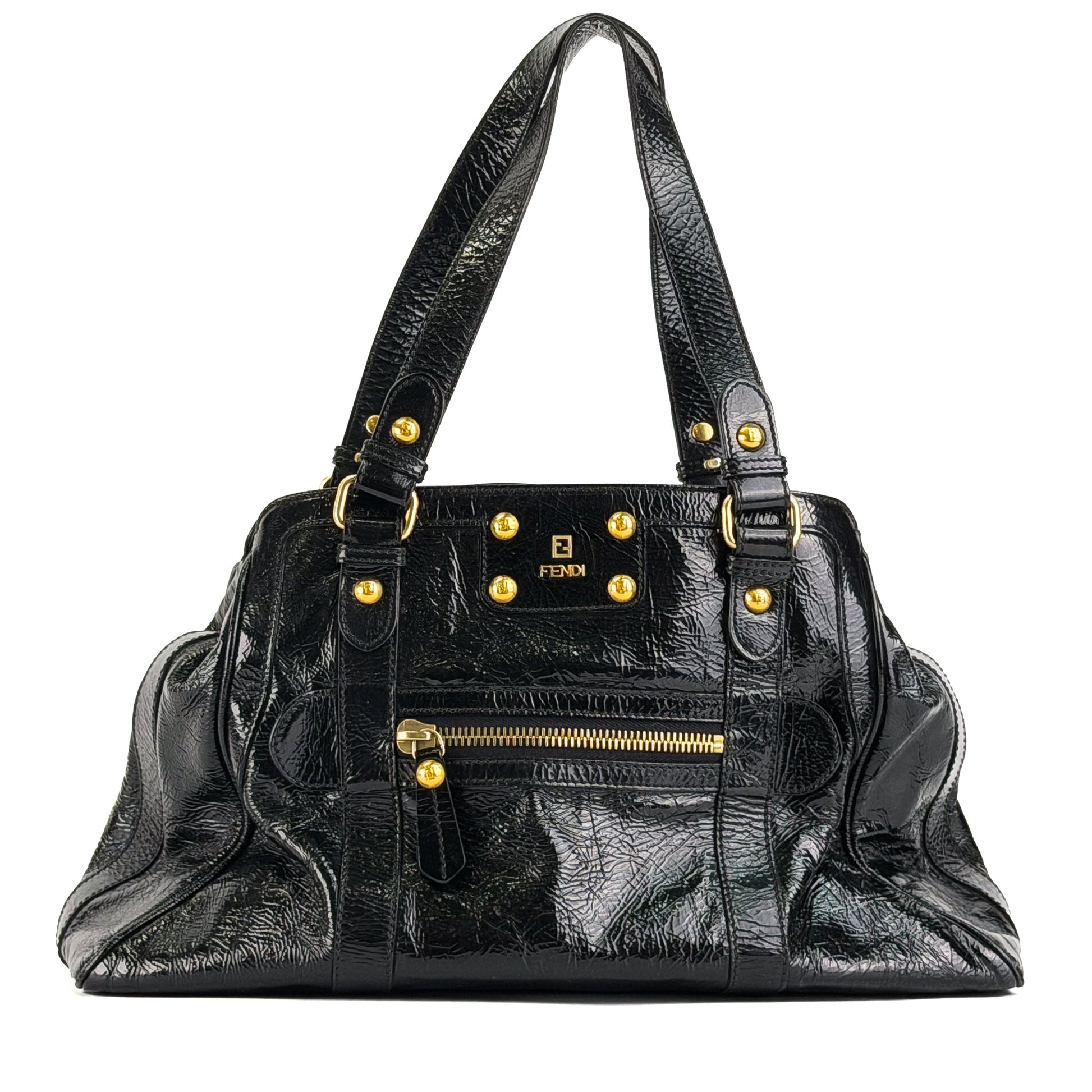 Fendi Black Patent Leather De Jour Tote Bag - St. Luxe