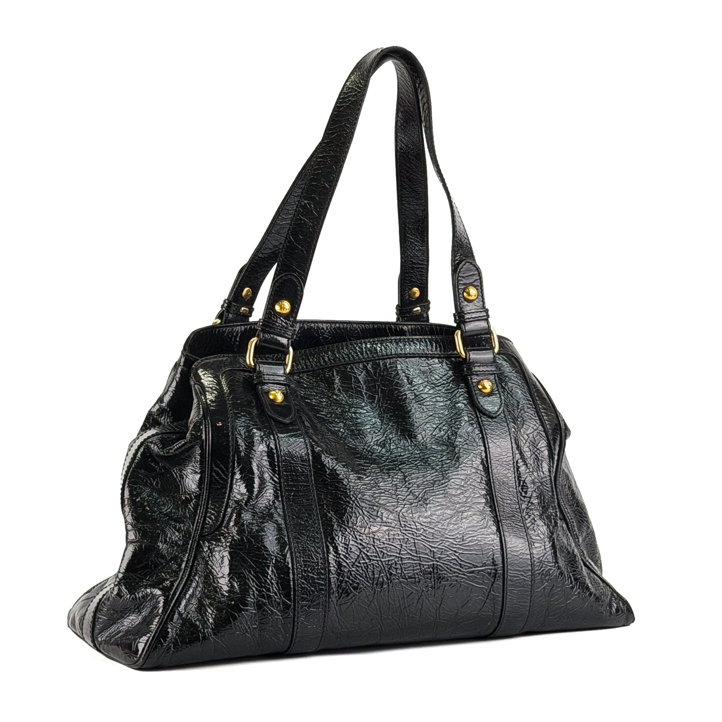 Fendi Black Patent Leather De Jour Tote Bag - St. Luxe