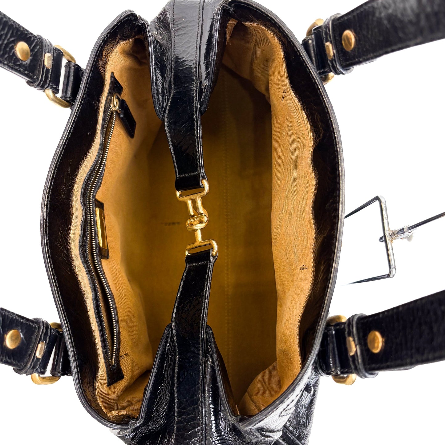 Fendi Black Patent Leather De Jour Tote Bag - St. Luxe