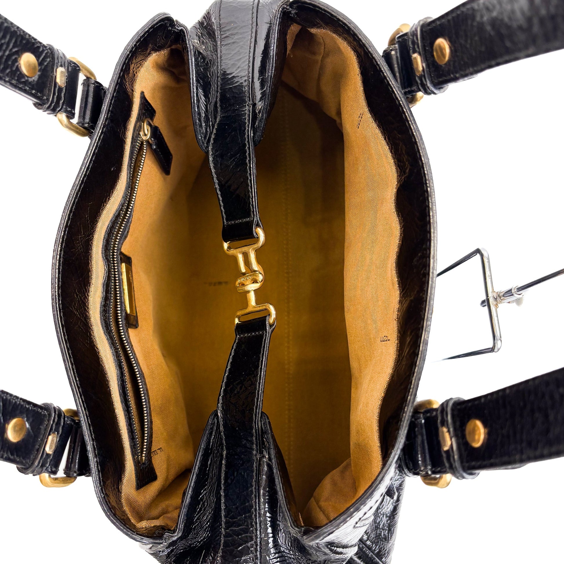 Fendi Black Patent Leather De Jour Tote Bag - St. Luxe