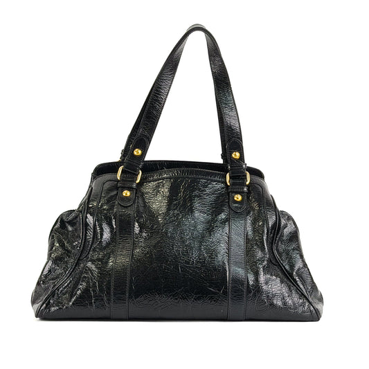 Fendi Black Patent Leather De Jour Tote Bag - St. Luxe