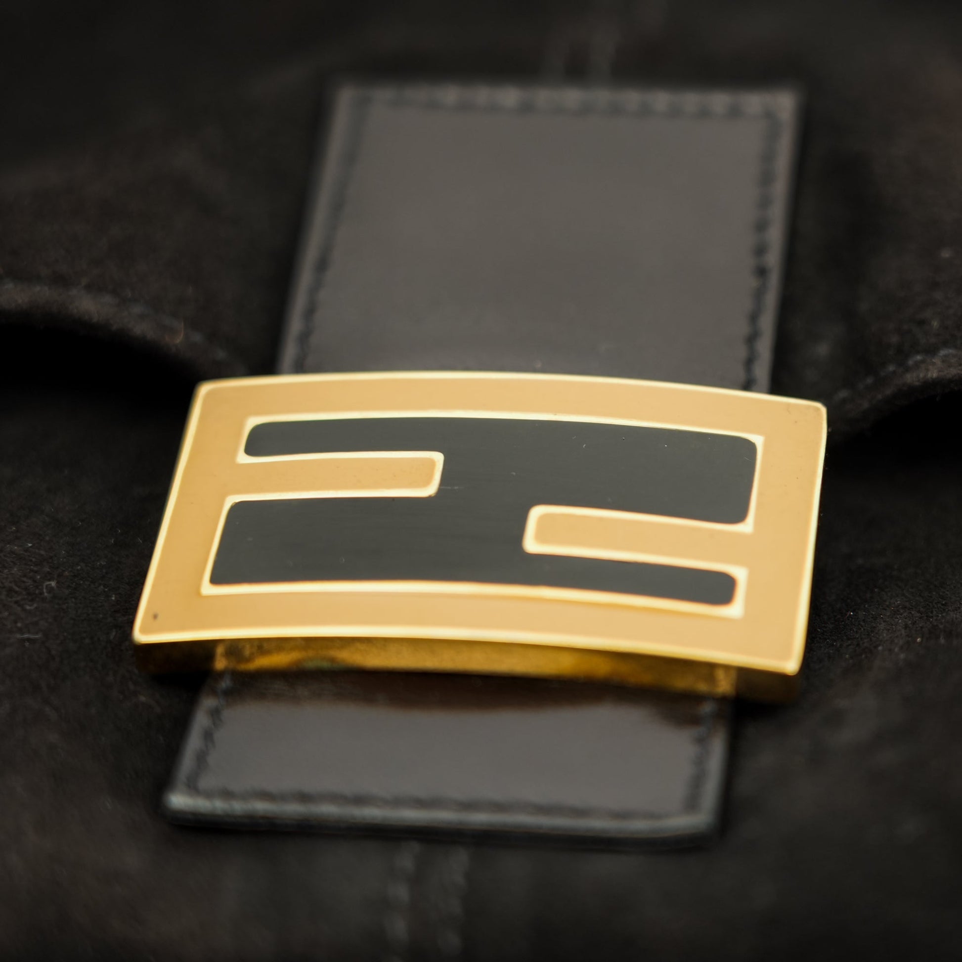 Fendi Mamma Baguette Black Suede Shoulder Bag - St. Luxe