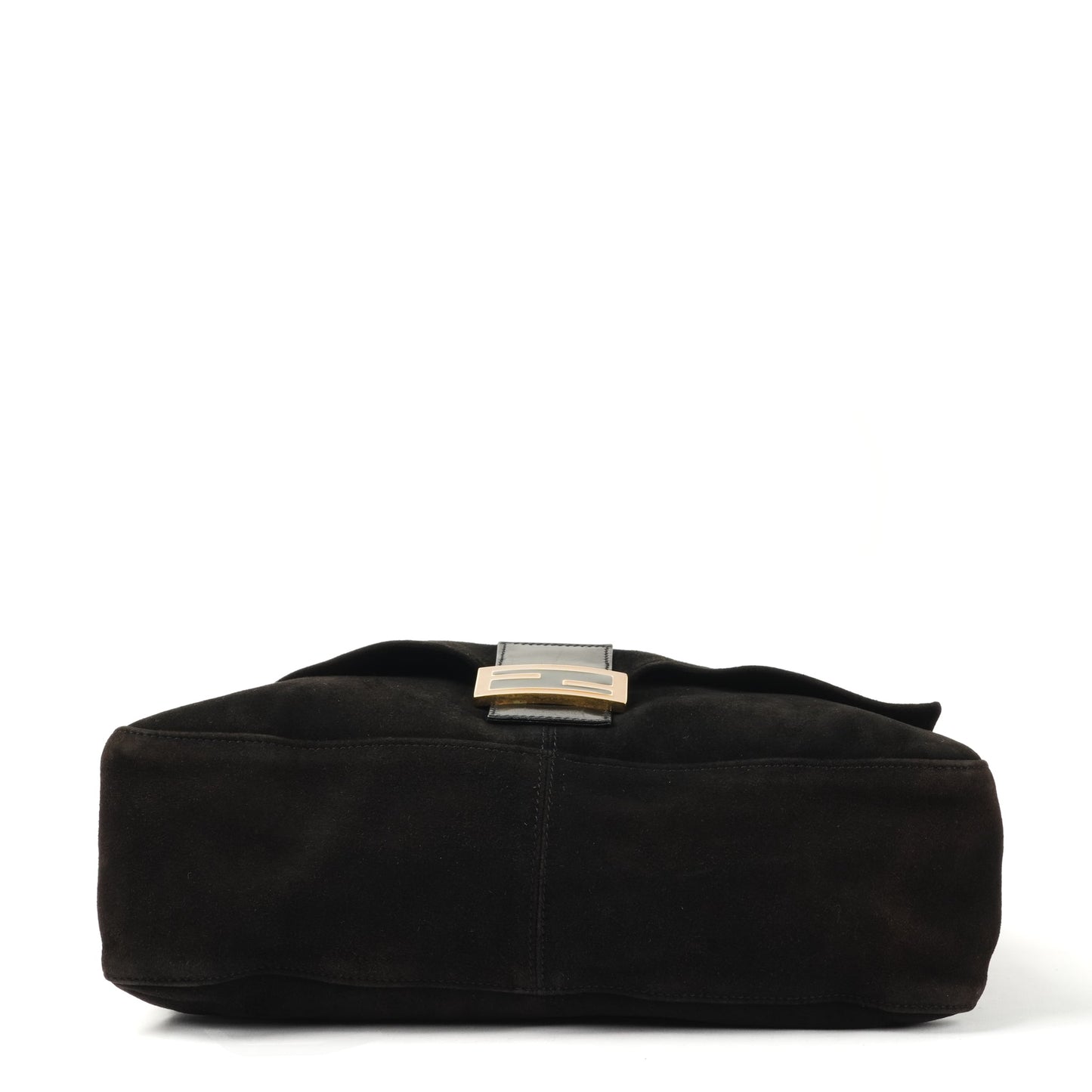 Fendi Mamma Baguette Black Suede Shoulder Bag - St. Luxe