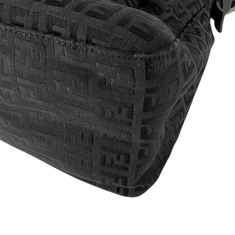 Fendi Mamma Baguette Black Zucca Shoulder Bag - St. Luxe