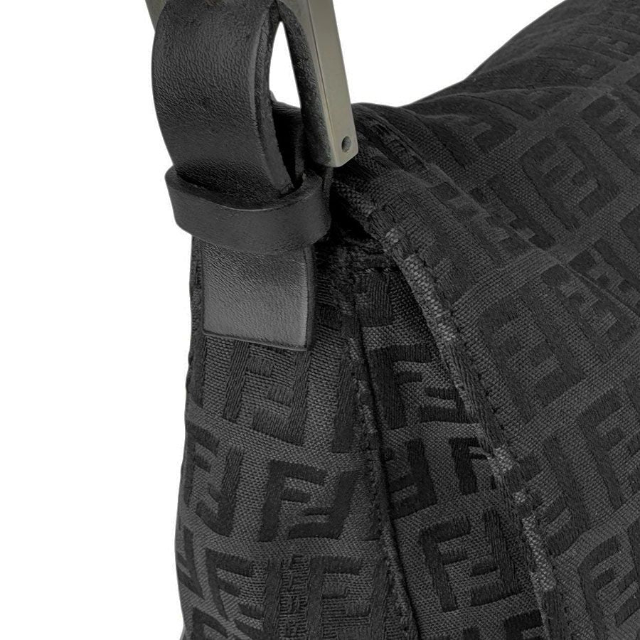 Fendi Mamma Baguette Black Zucca Shoulder Bag - St. Luxe
