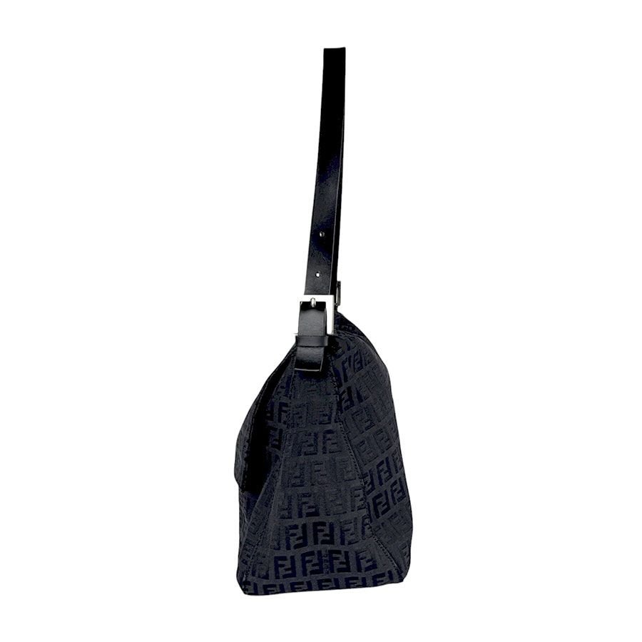 Fendi Mamma Baguette Black Zucca Shoulder Bag - St. Luxe