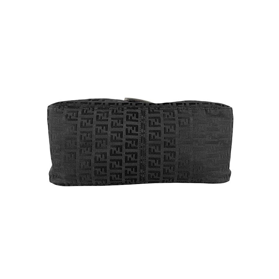 Fendi Mamma Baguette Black Zucca Shoulder Bag - St. Luxe