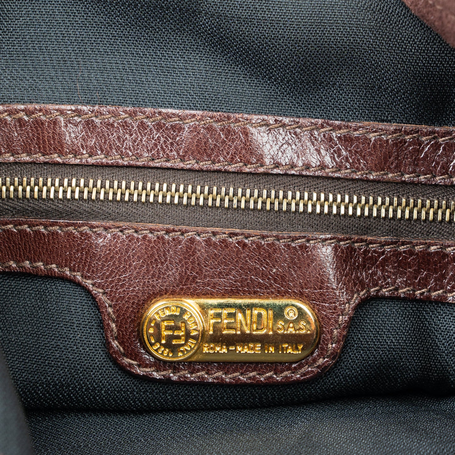 Fendi Mamma Baguette Dark Brown Suede - St. Luxe
