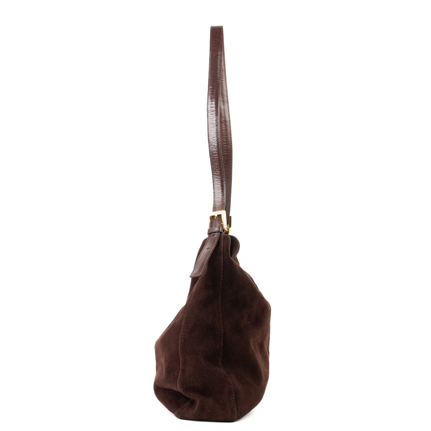 Fendi Mamma Baguette Dark Brown Suede - St. Luxe