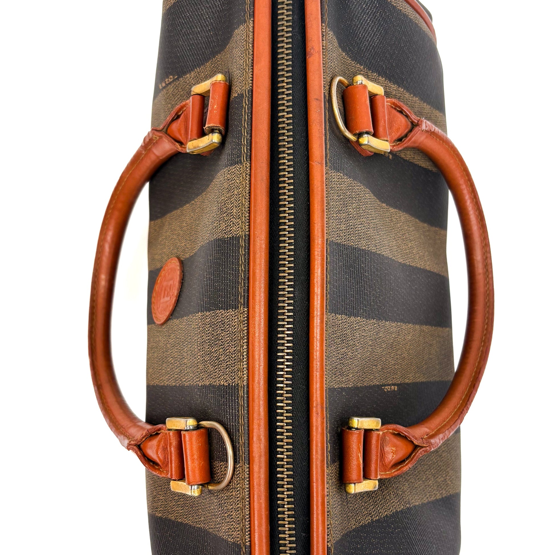 Fendi Pequin Boston Stripe Handbag - St. Luxe