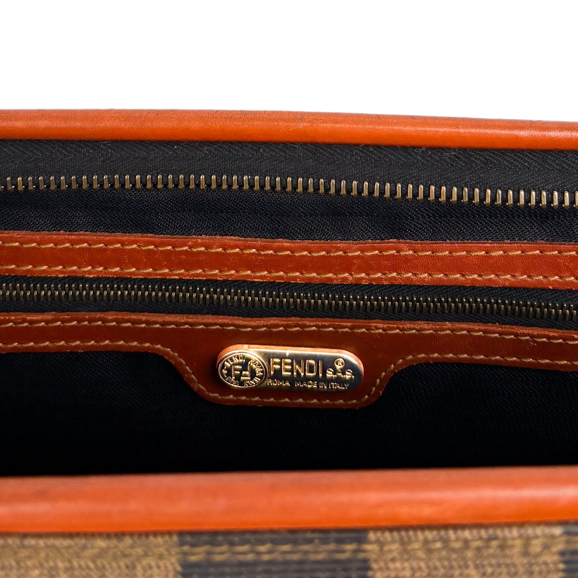 Fendi Pequin Boston Stripe Handbag - St. Luxe