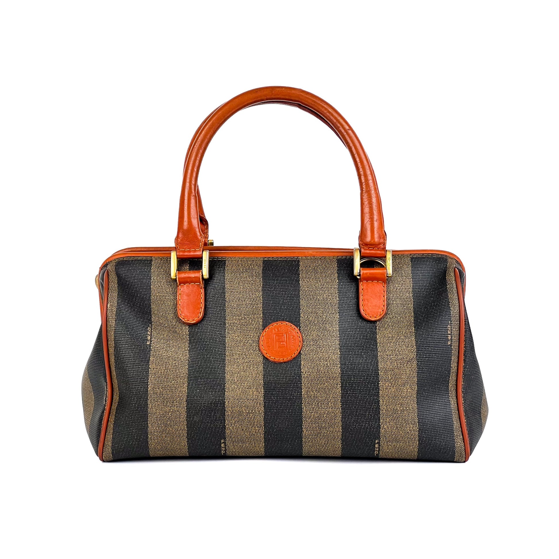 Fendi Pequin Boston Stripe Handbag - St. Luxe
