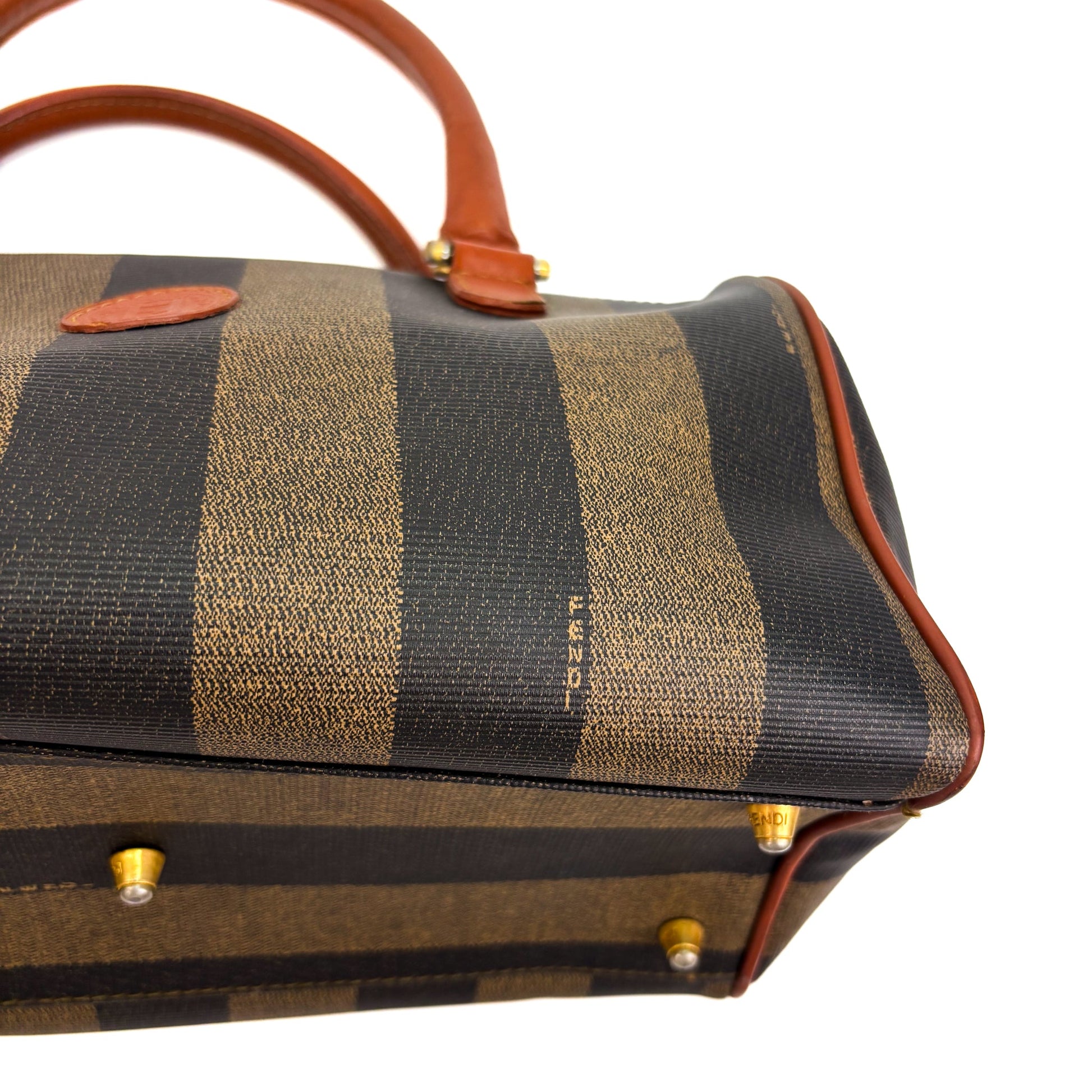 Fendi Pequin Boston Stripe Handbag - St. Luxe