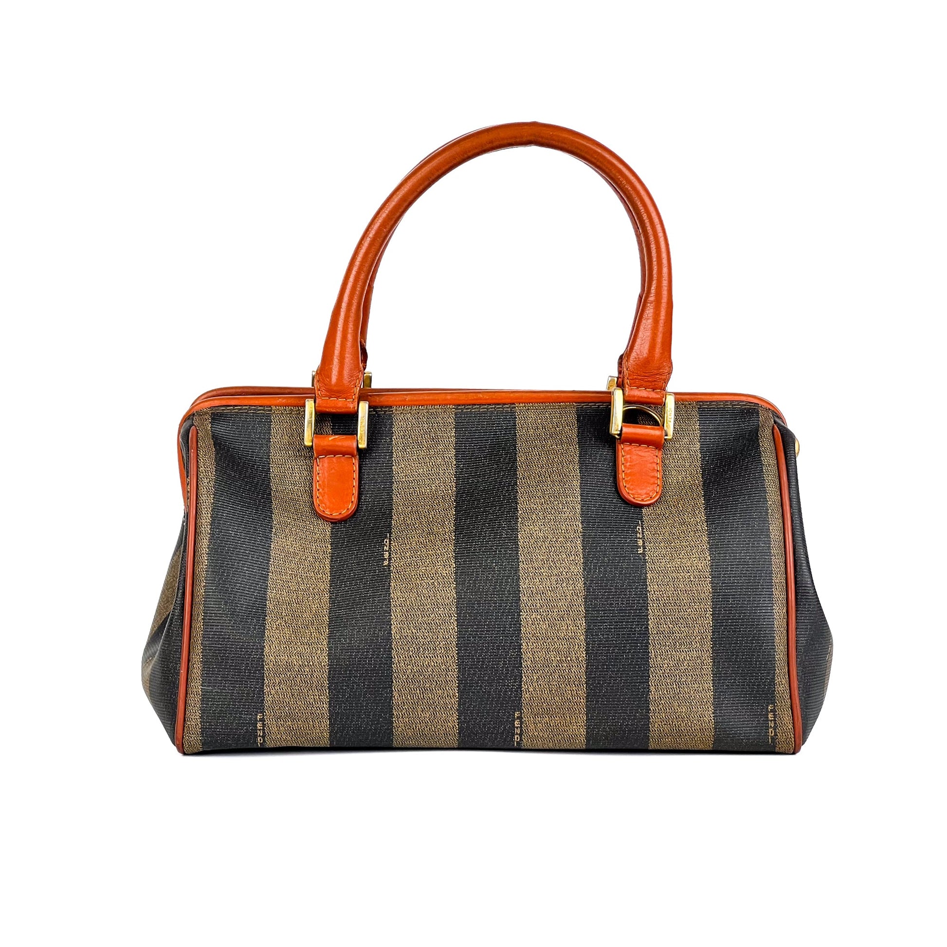 Fendi Pequin Boston Stripe Handbag - St. Luxe