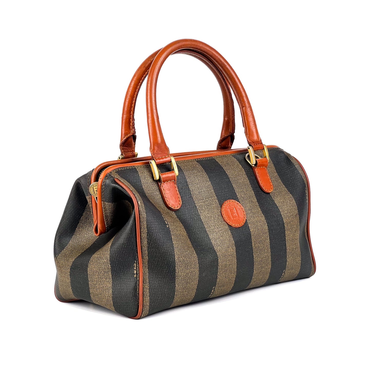 Fendi Pequin Boston Stripe Handbag - St. Luxe