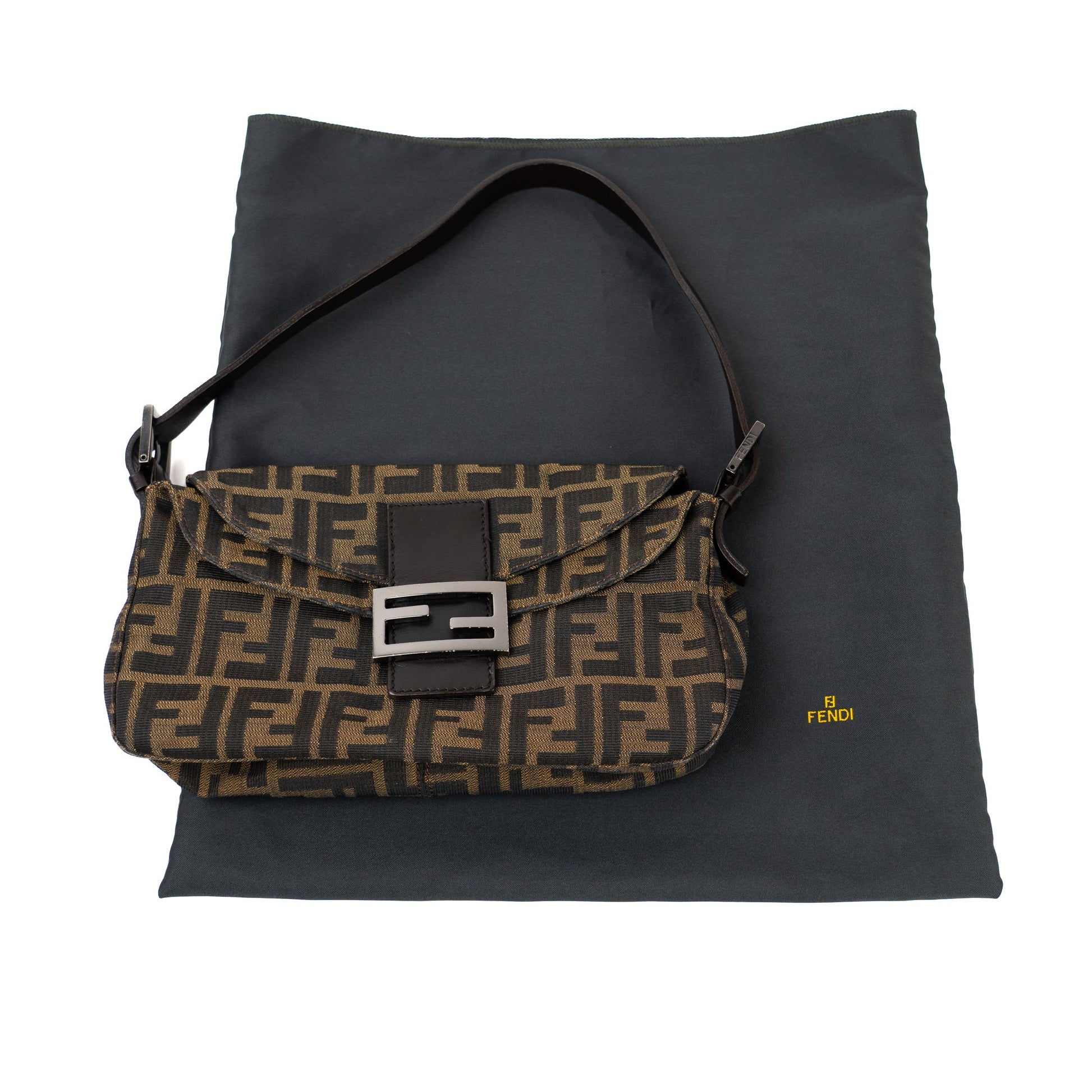 Fendi Zucca Baguette Brown - St. Luxe