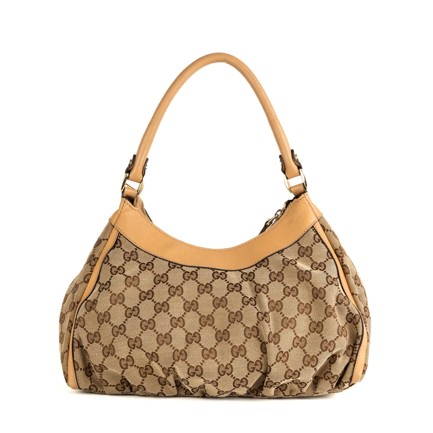 Gucci Beige GG Canvas and Leather Abbey D-Ring Shoulder Bag - St. Luxe