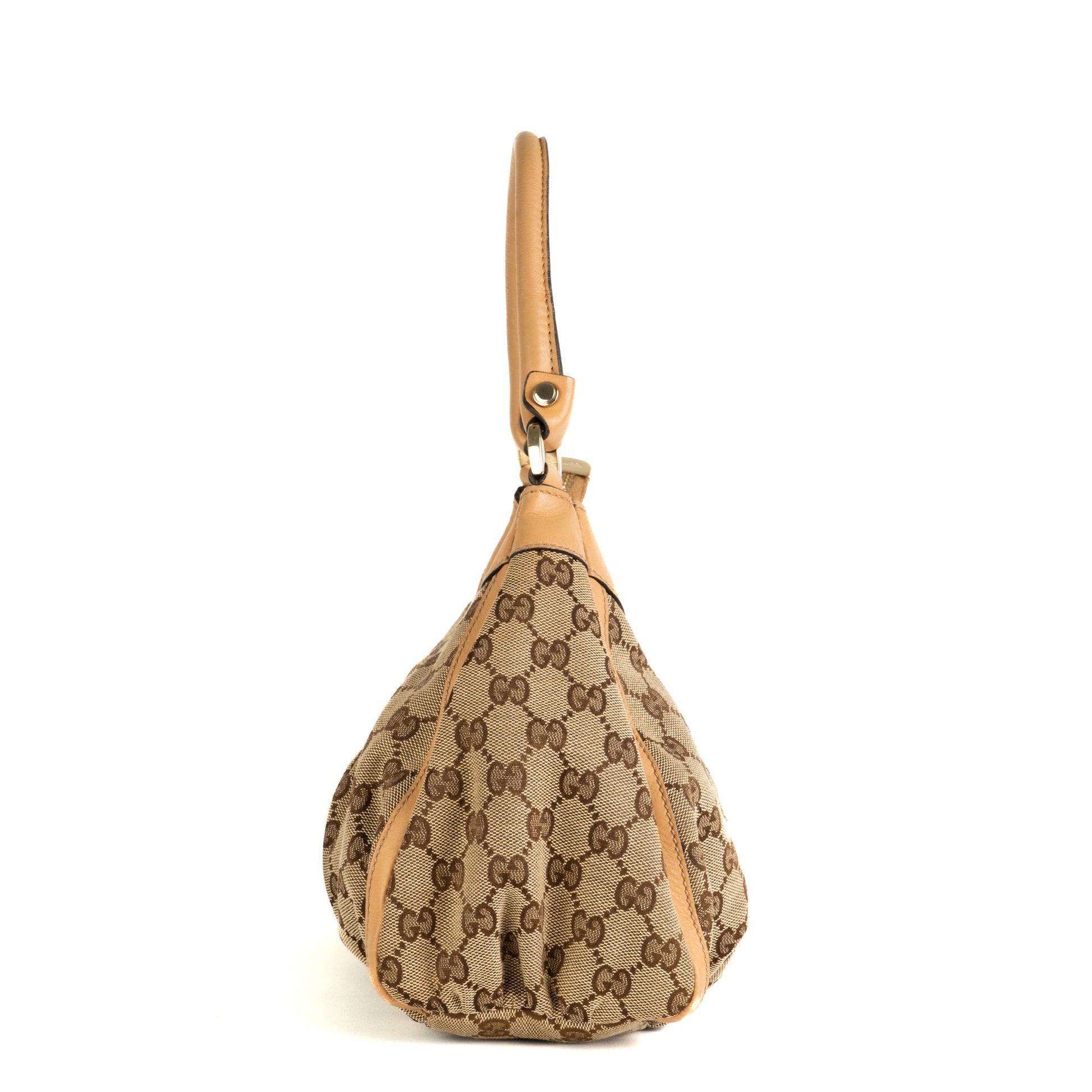 Gucci Beige GG Canvas and Leather Abbey D-Ring Shoulder Bag - St. Luxe