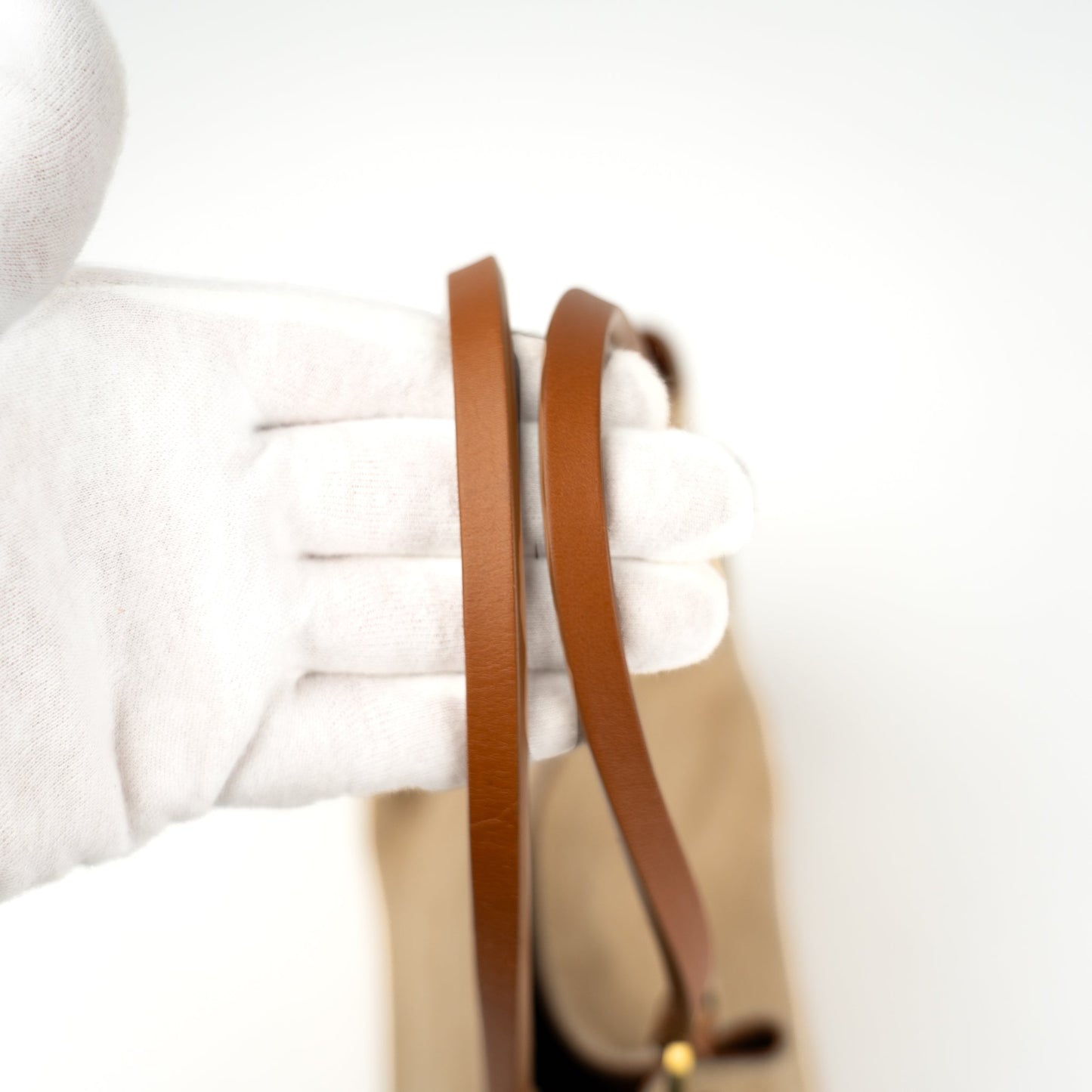 Gucci Beige Suede and Tan Leather Tote Bag - St. Luxe