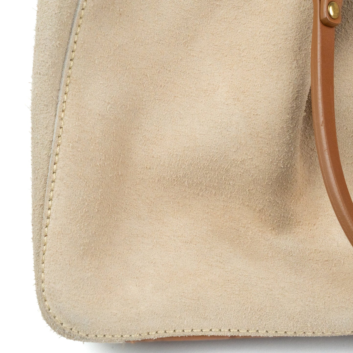 Gucci Beige Suede and Tan Leather Tote Bag - St. Luxe