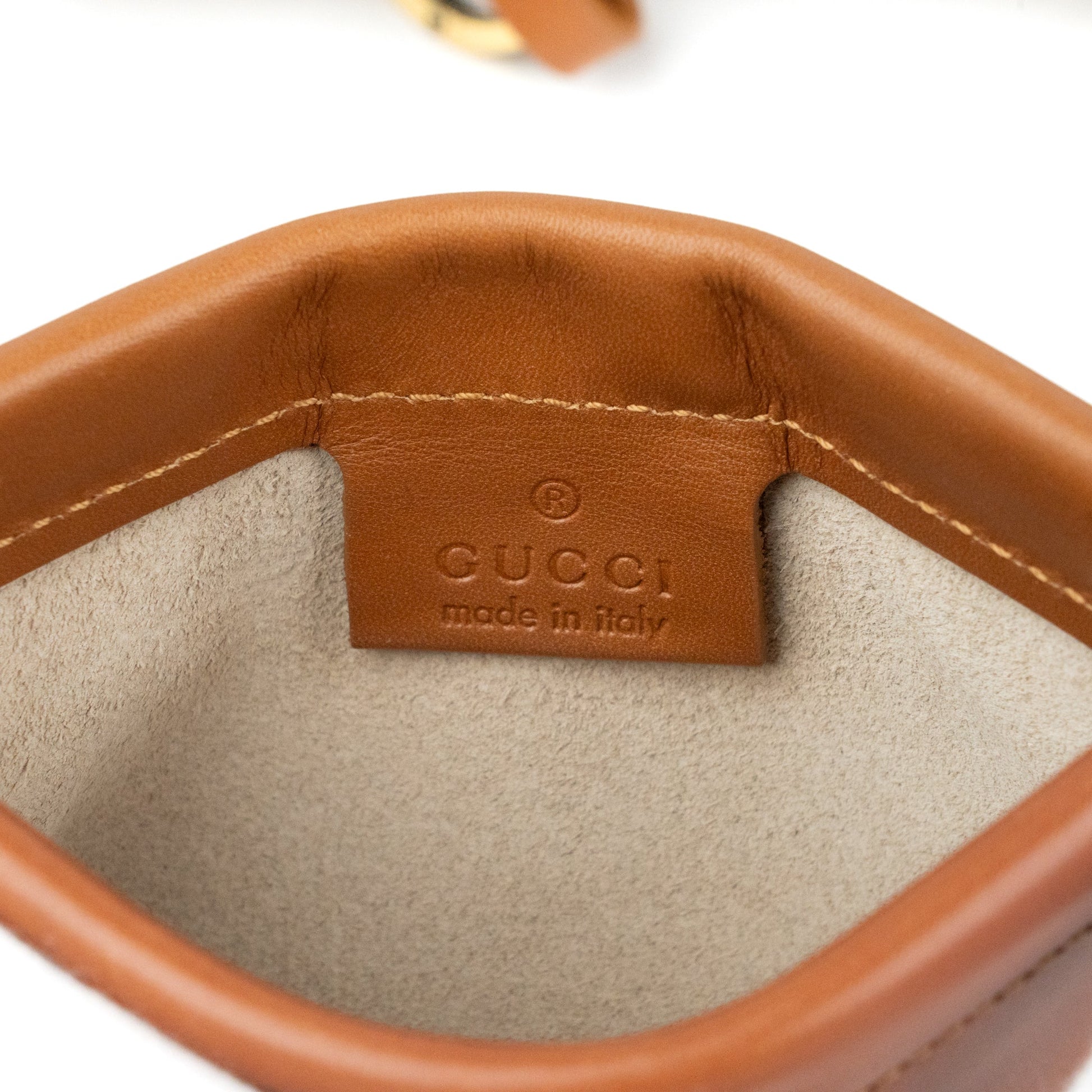 Gucci Beige Suede and Tan Leather Tote Bag - St. Luxe