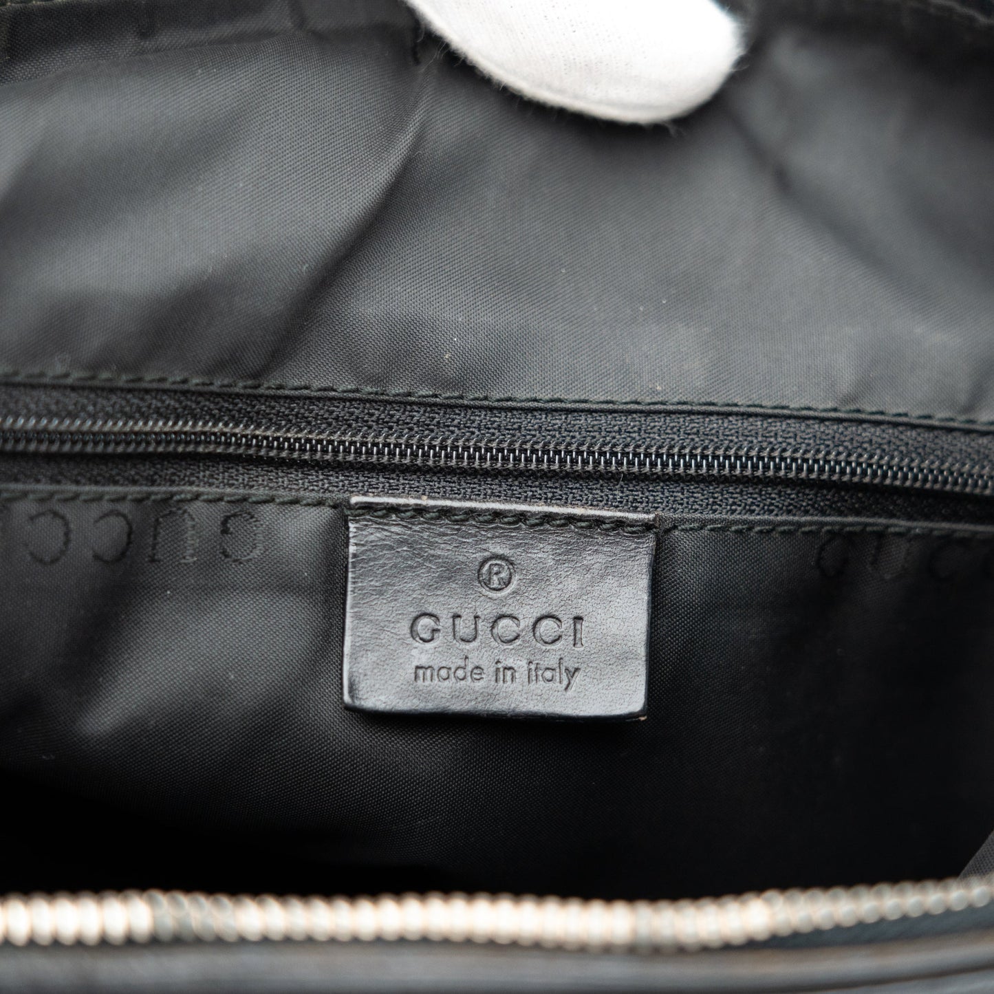 Gucci Black Leather Punch Tote Bag - St. Luxe