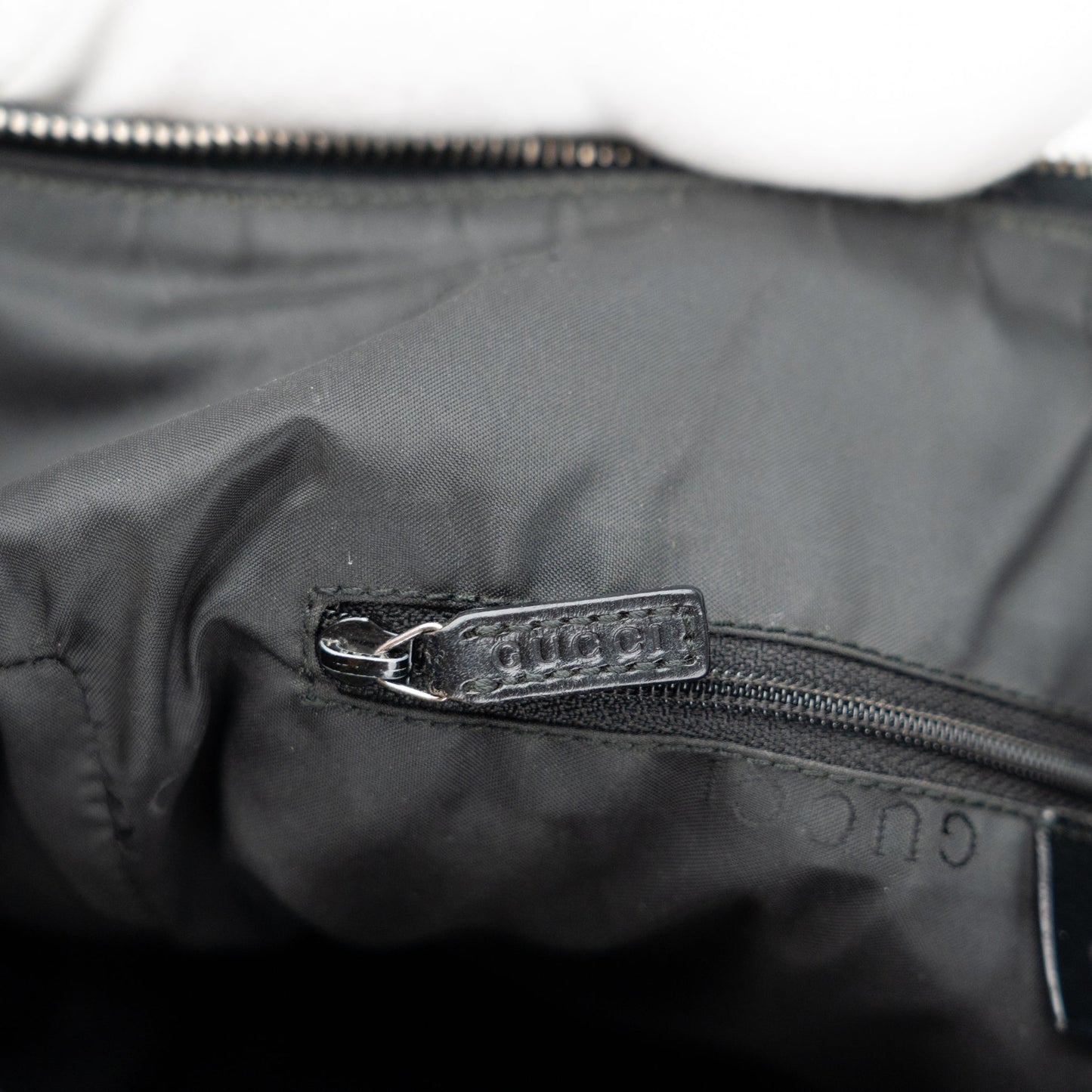 Gucci Black Leather Punch Tote Bag - St. Luxe