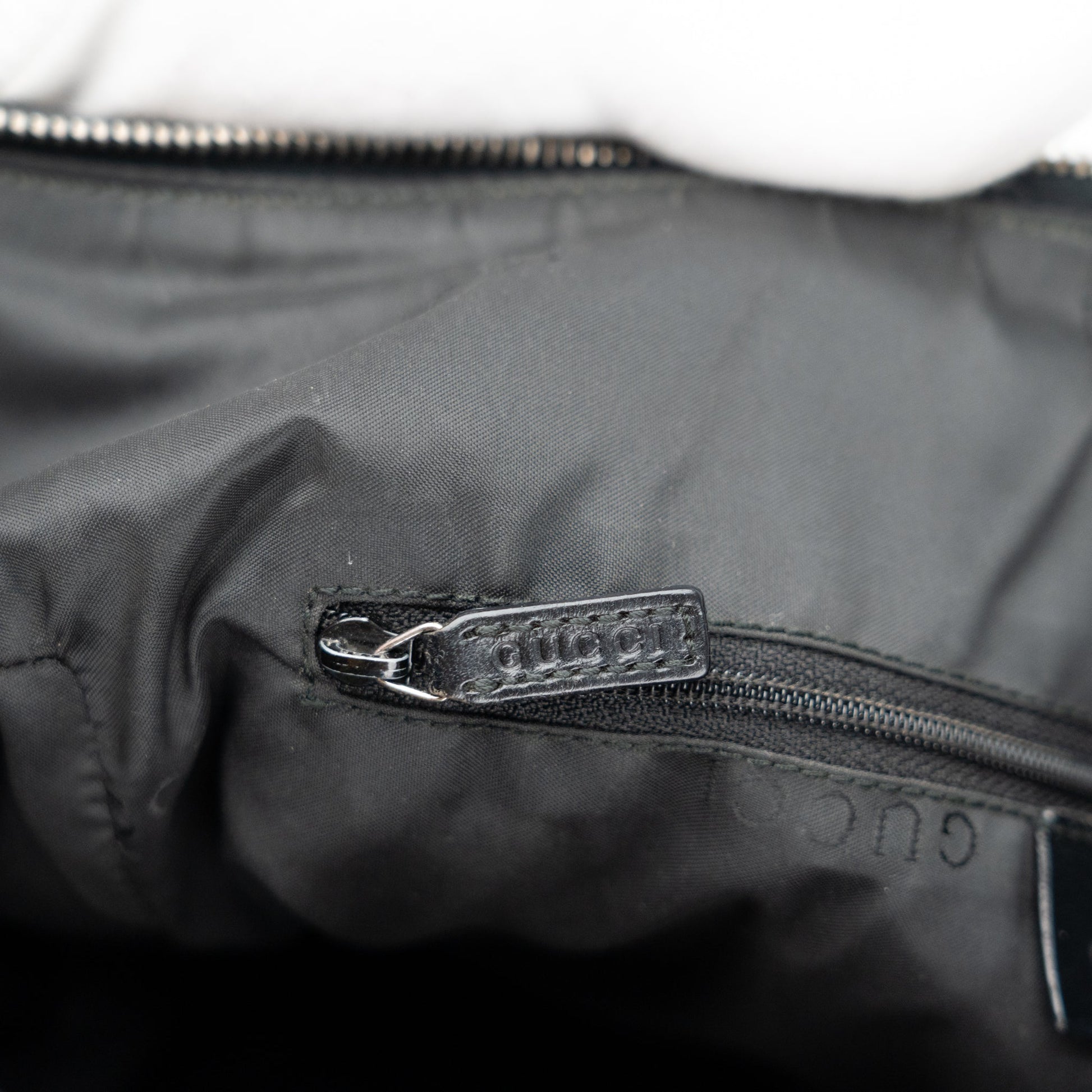 Gucci Black Leather Punch Tote Bag - St. Luxe