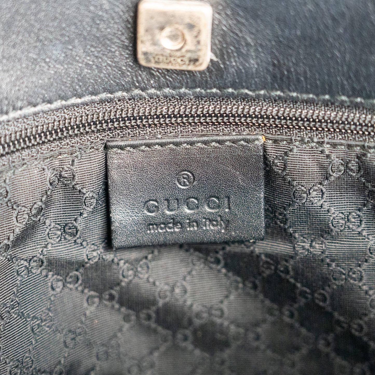 Gucci Black Leather Web Shoulder Tote Bag - St. Luxe