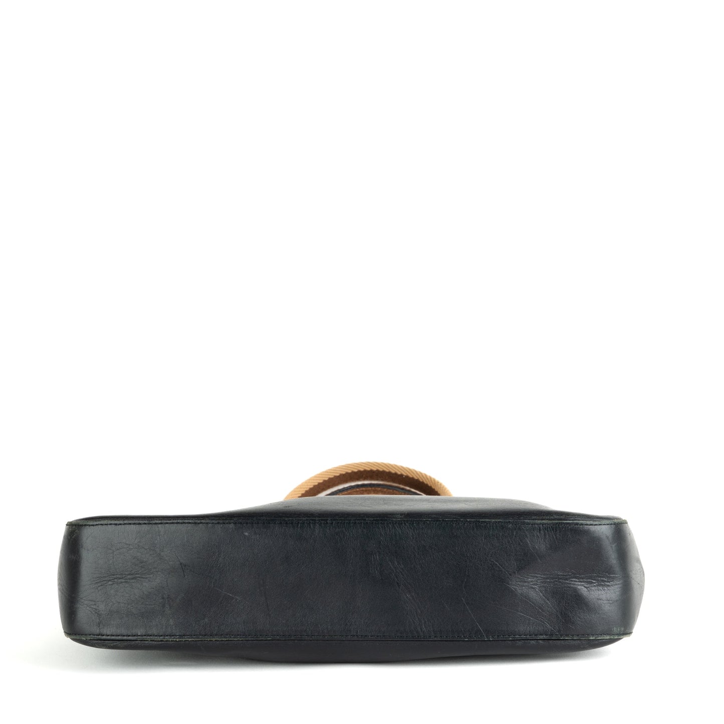 Gucci Black Leather Web Shoulder Tote Bag - St. Luxe