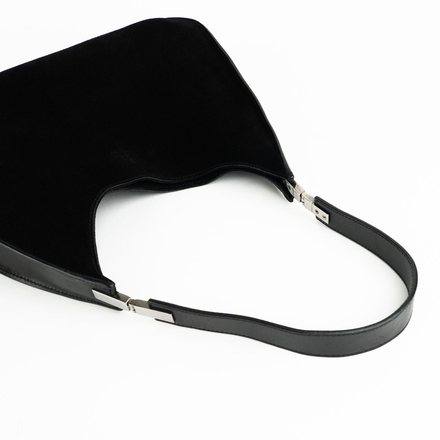 Gucci Black Suede Shoulder Bag - St. Luxe