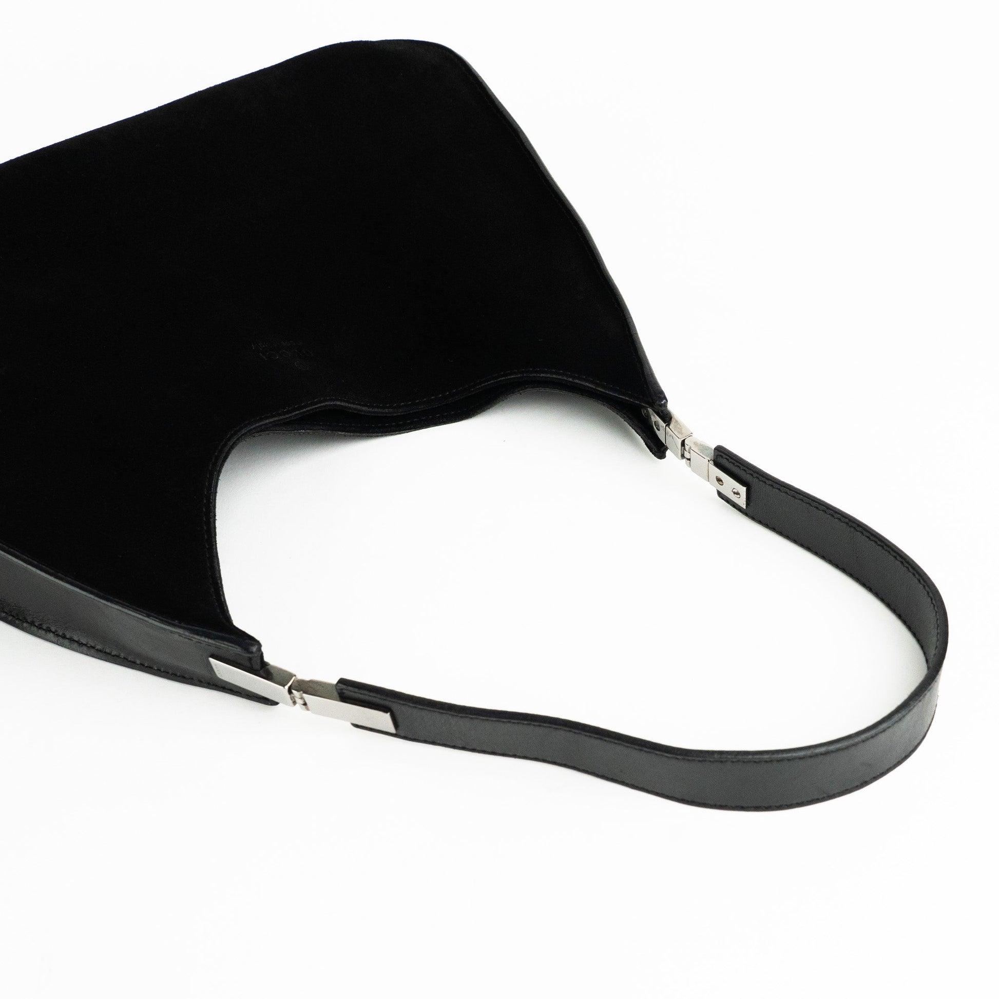 Gucci Black Suede Shoulder Bag - St. Luxe