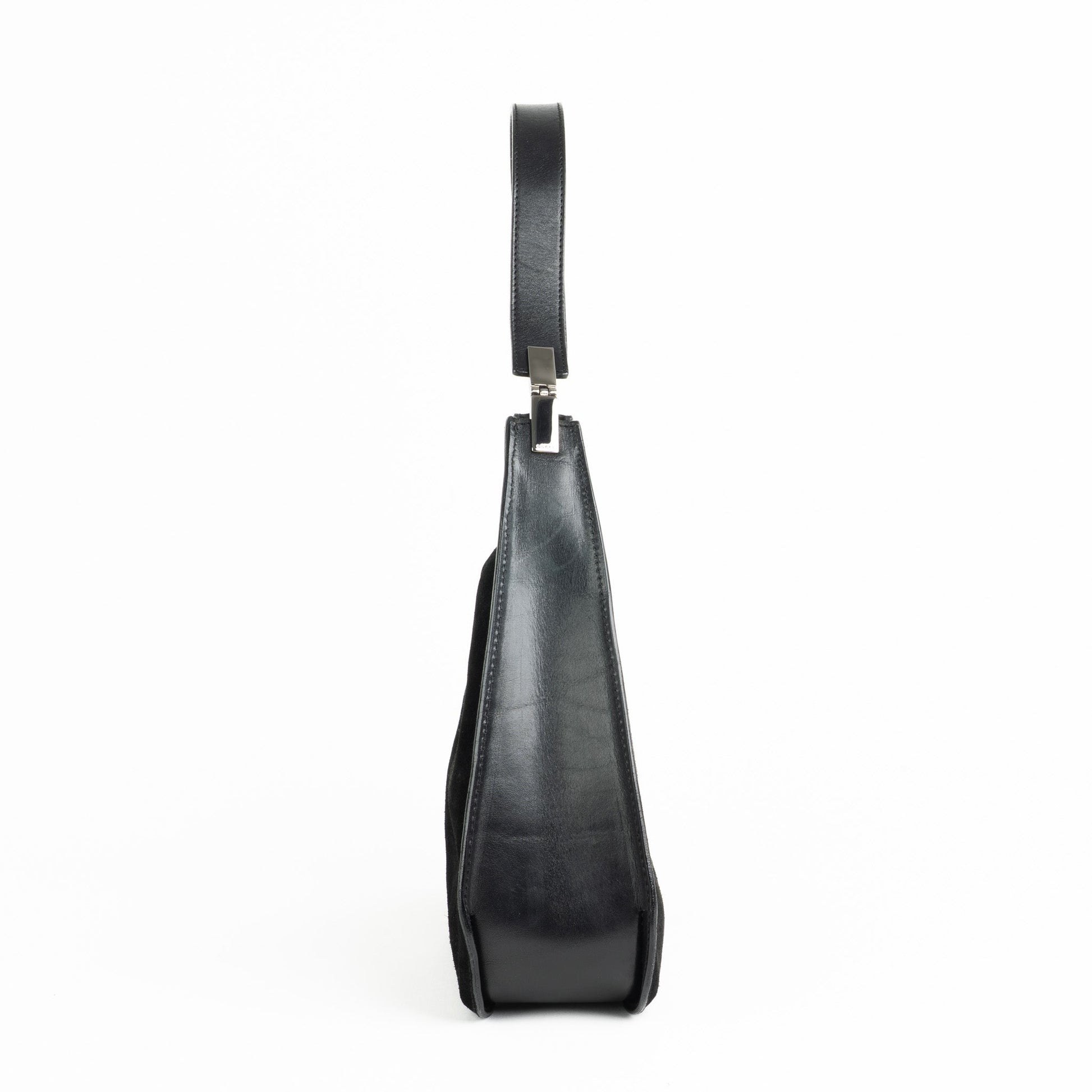 Gucci Black Suede Shoulder Bag - St. Luxe