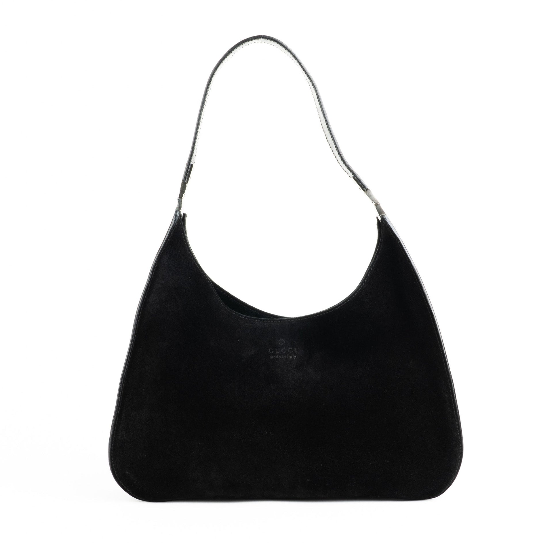 Gucci Black Suede Shoulder Bag - St. Luxe