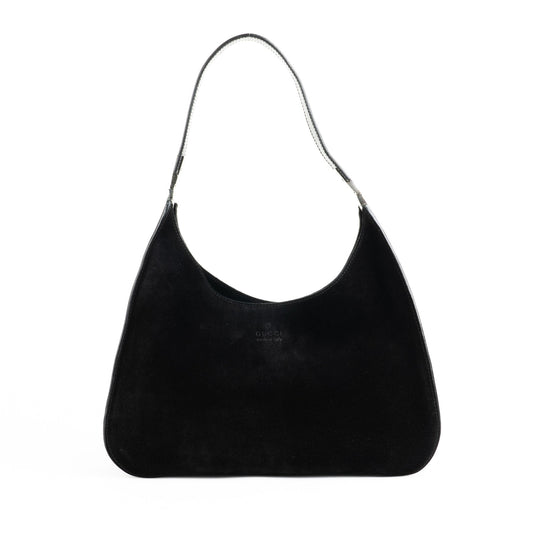 Gucci Black Suede Shoulder Bag - St. Luxe