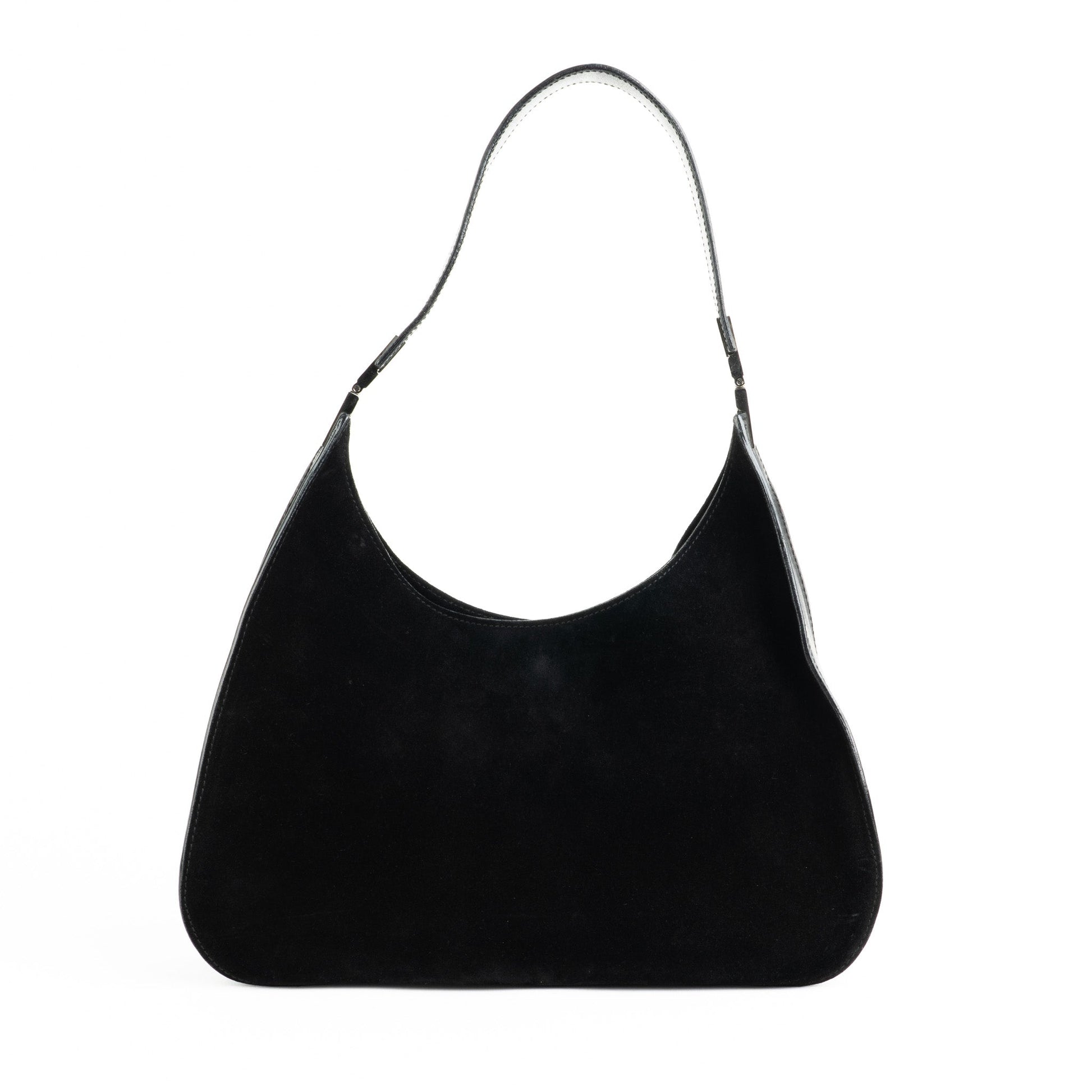 Gucci Black Suede Shoulder Bag - St. Luxe