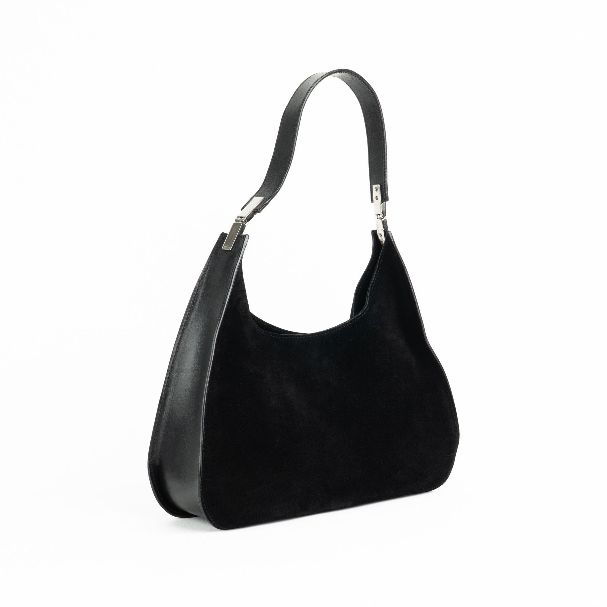 Gucci Black Suede Shoulder Bag - St. Luxe