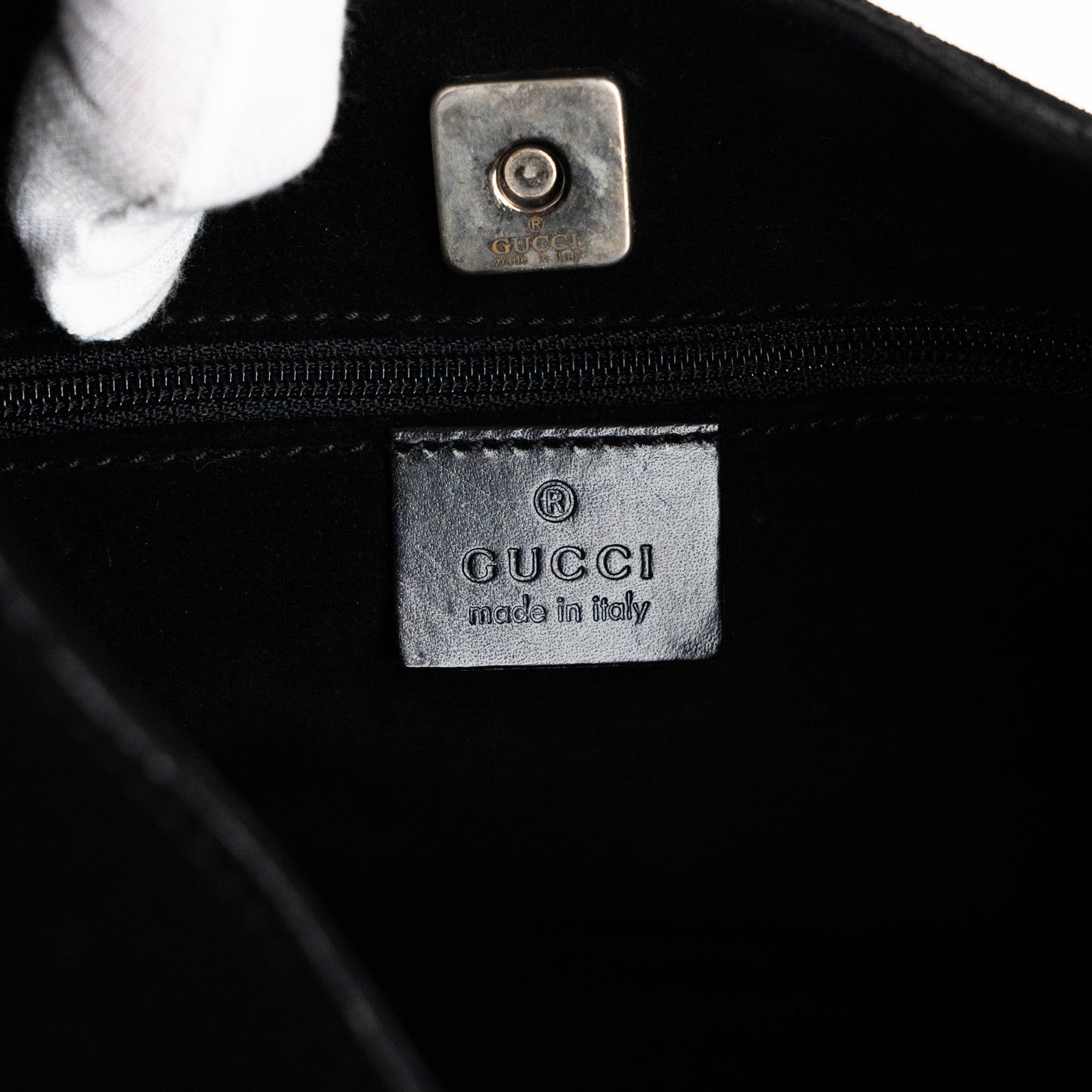 Gucci Black Suede Shoulder Bag - St. Luxe